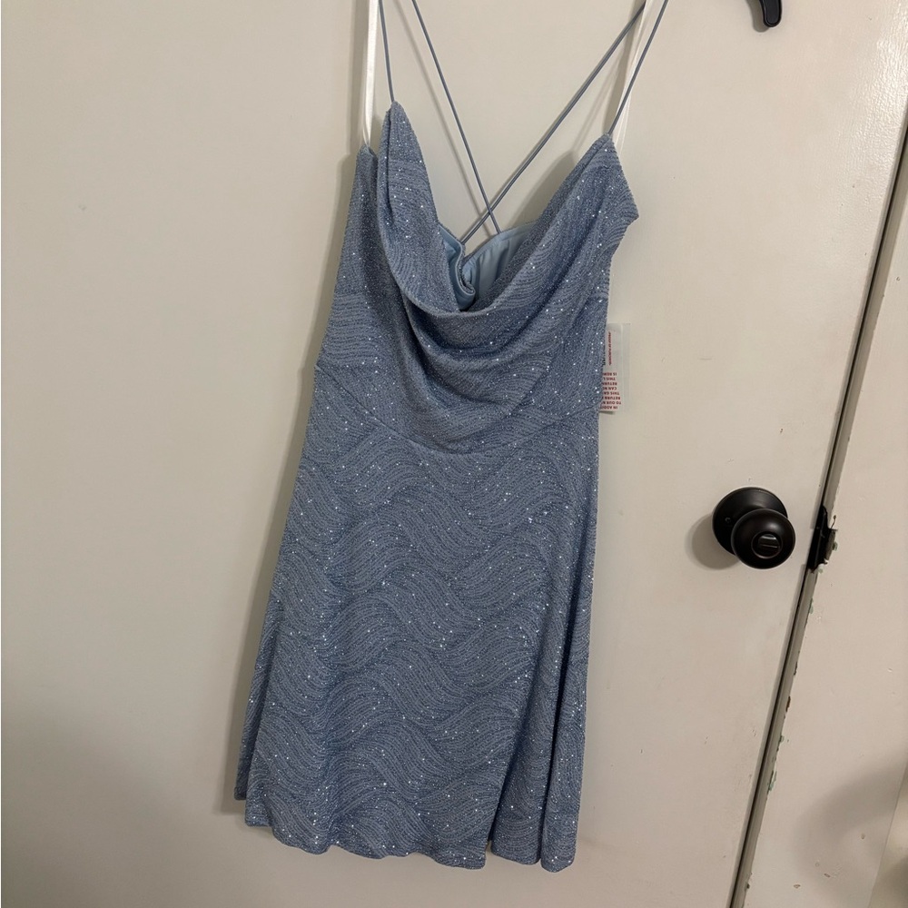 B. Darlin Sparkling Blue Sleeveless Dress